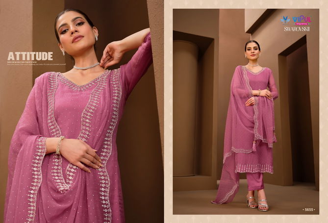 Swarovskii By Vipul Heavy Wedding Wear Designer Salwar Kameez Wholesale Market In Surat